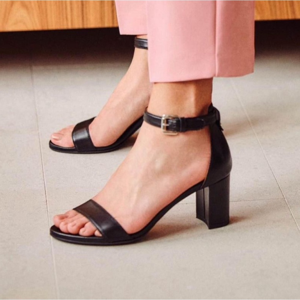 Aquatalia Sadey leather ankle strap sandal, S6.5